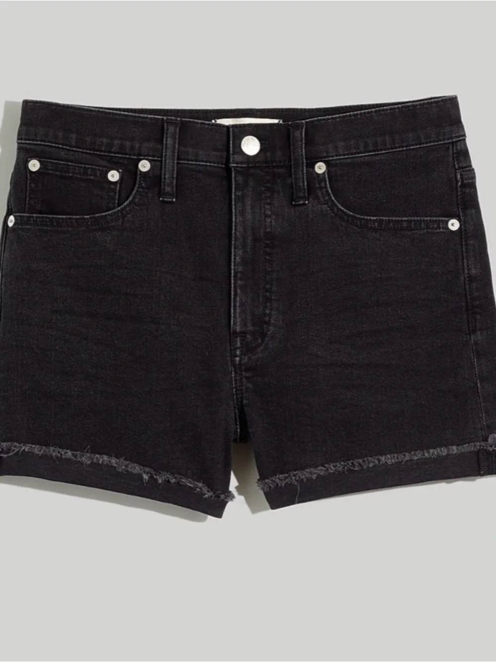 Madewell High-Rise Denim Shorts in Black Size 29
